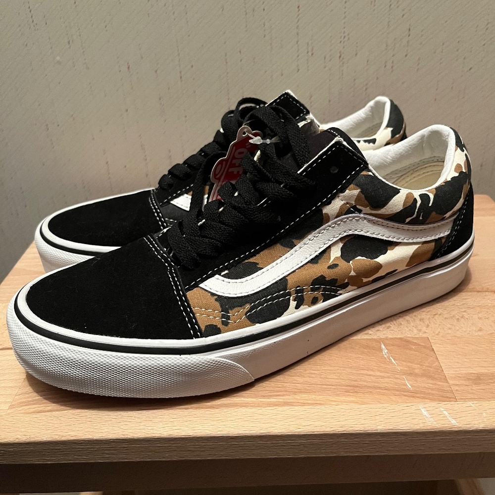 Vans old skool cow print shoe
